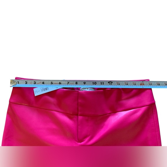 Alice + Olivia Olivia Pink Bootcut Vegan Leather Pant in Wild Pink Sz 14 new! - Picture 6 of 8